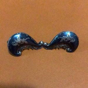 Siam sterling silver vintage earrings clip on